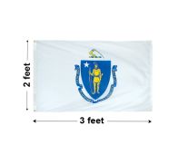 2'x3' Massachusetts Nylon Outdoor Flag